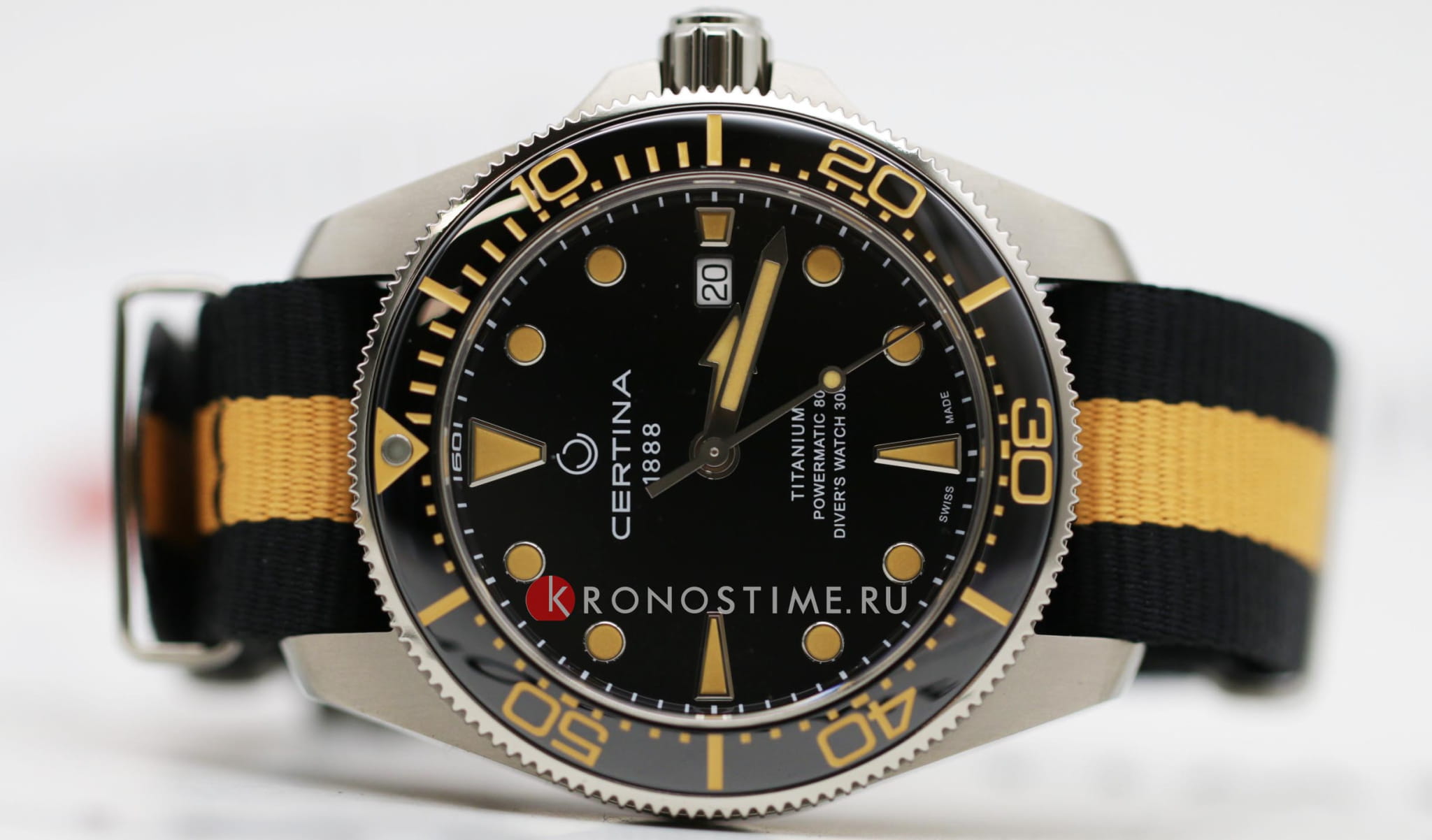 Certina Certina DS Action Diver C032.607.48.051.00 механические мужские часы часы крупный план черный циферблата
